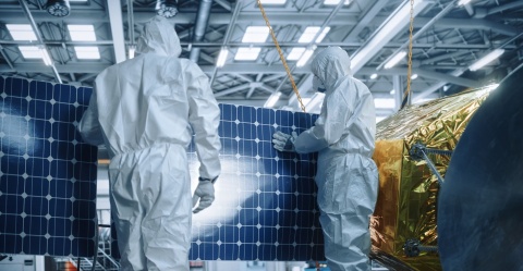 Alternatives to silicon-based solar cells could allow solar panel production to move out of cleanrooms like this.